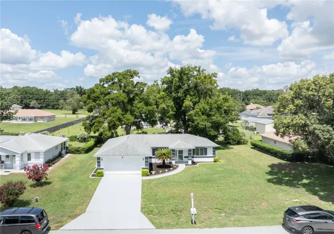 Aerial view of house