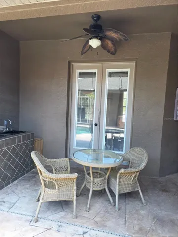Guest suite entrance from courtyard