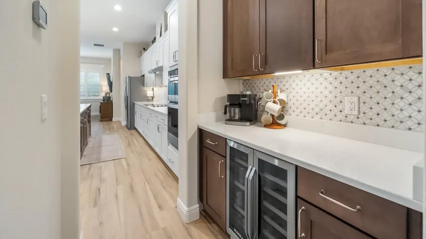 Coffee Bar with Beverage Cooler