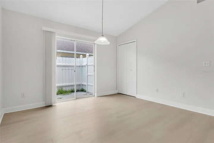 Dining Room & Sliding Glass Door to Exterior