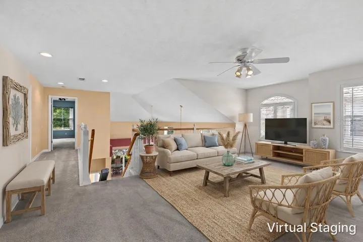 Virtually staged Family Room