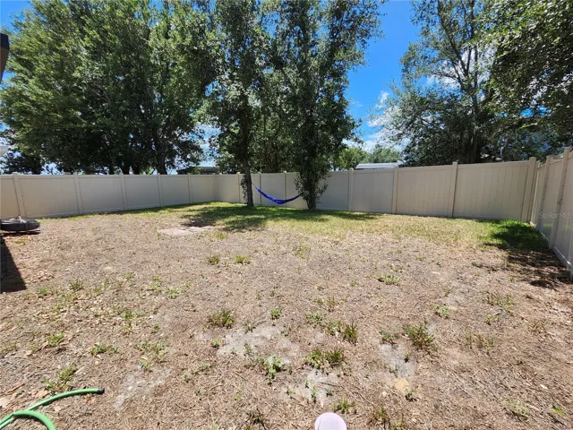Fully fenced yard