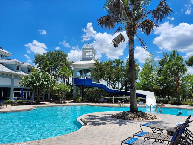 Pool with slide