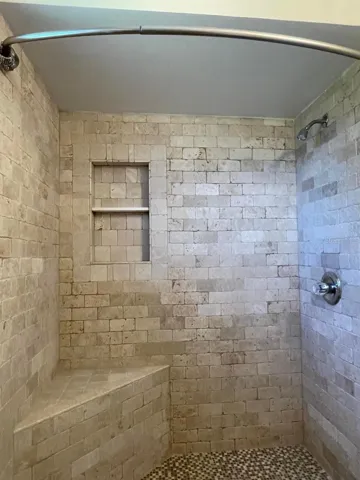Master Bath with beautiful seated shower