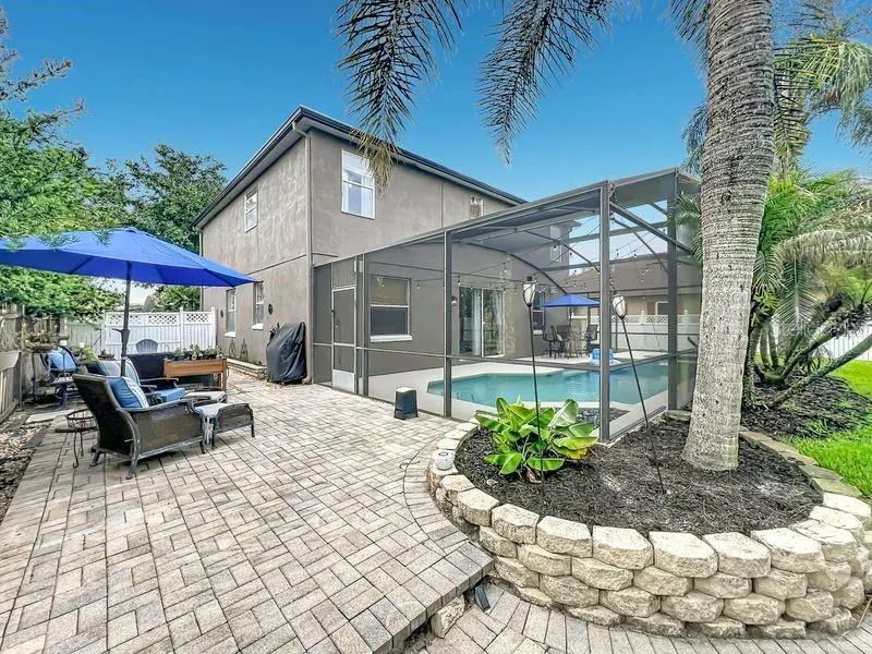 Hardscaped patio