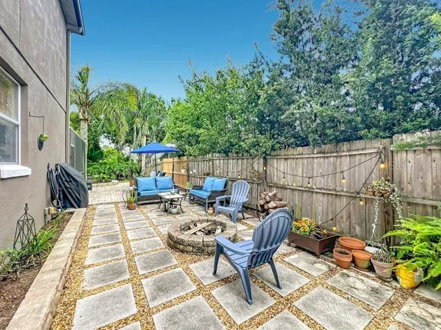 Fire Pit and garden area