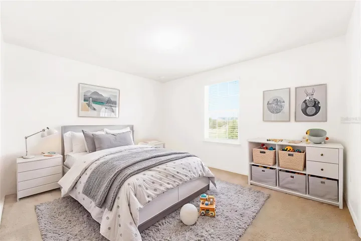 4th Bedroom with walk-in closet. virtually staged