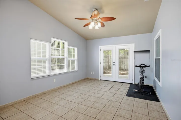 Florida Room with entrance to covered porch