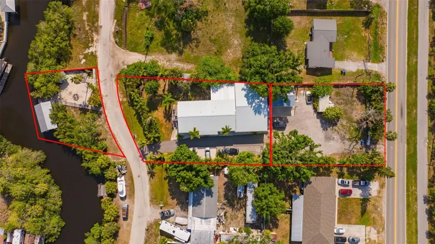 Arial of the two properties including 815 2ns Ave NW