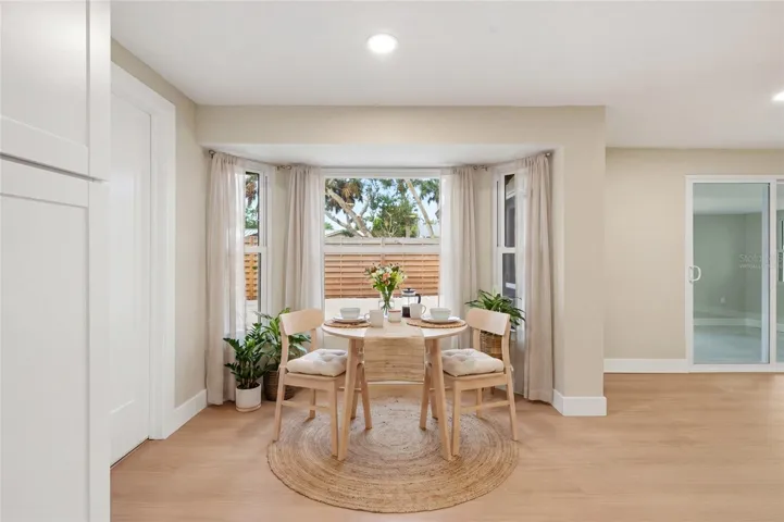 Virtually staged eat in kitchen nook area