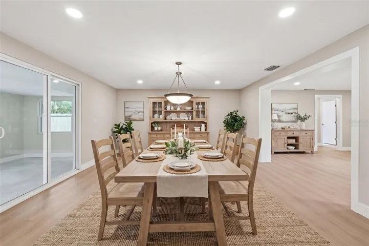 Dining room virtually staged