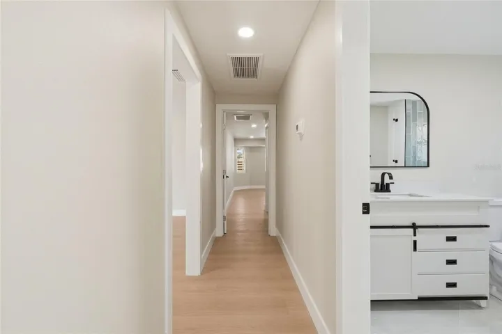 hallway by guest bathroom