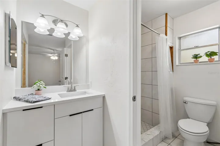 Primary bathroom with walk-in shower