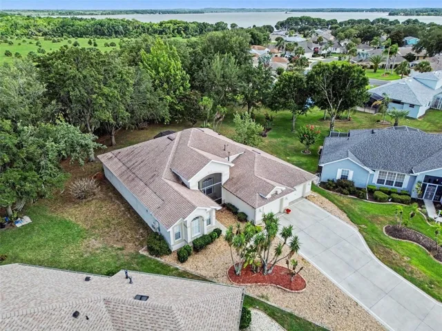 Aerial view of home.