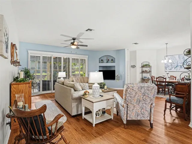 *Great Room with Sliding Plantation Shutters to back Lanai.