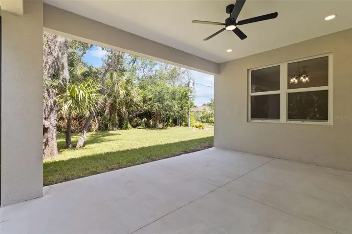 Large covered patio