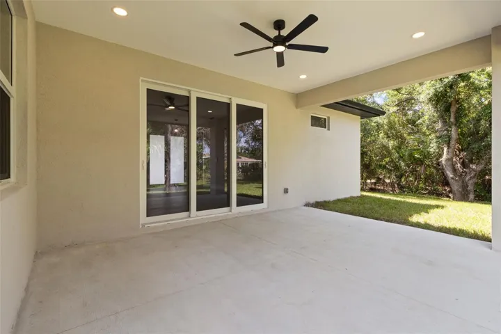 Large covered patio