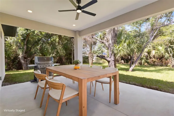 Large covered patio
