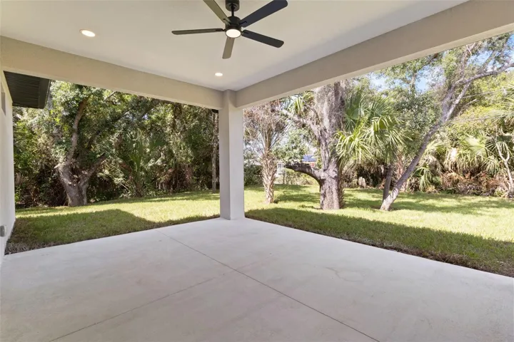 Large covered patio