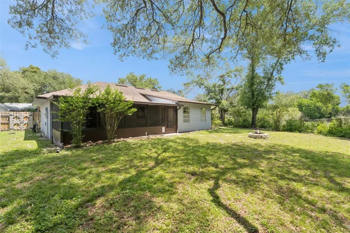 Large fenced back yard