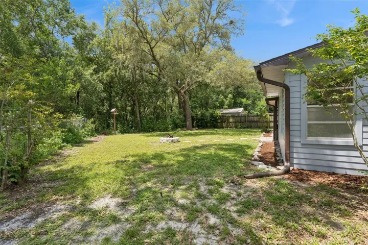 Large fenced back yard