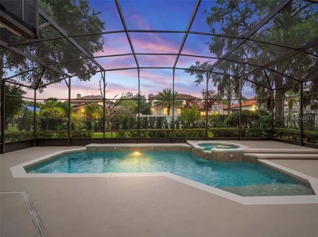 Evening View of Pool & Patio