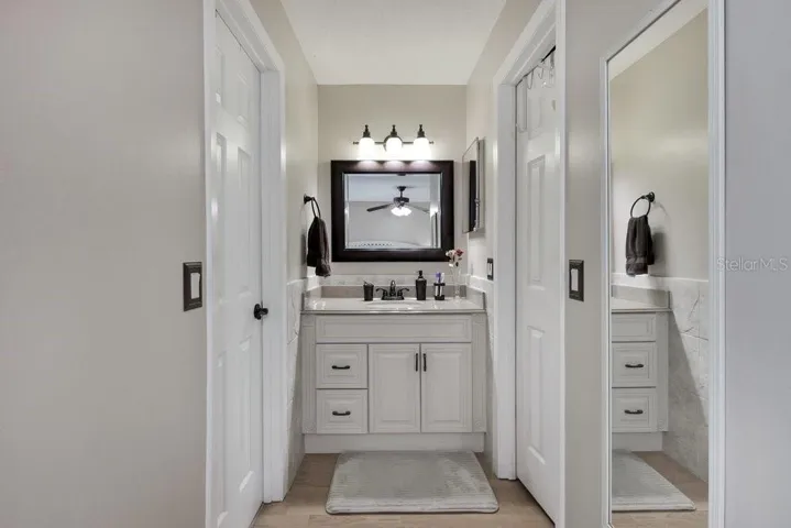 Vanity in ensuite bathroom