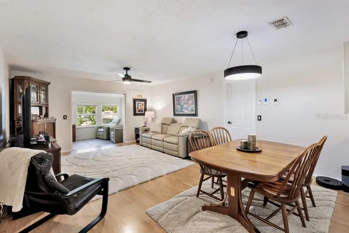 Dining room overlooking into living room