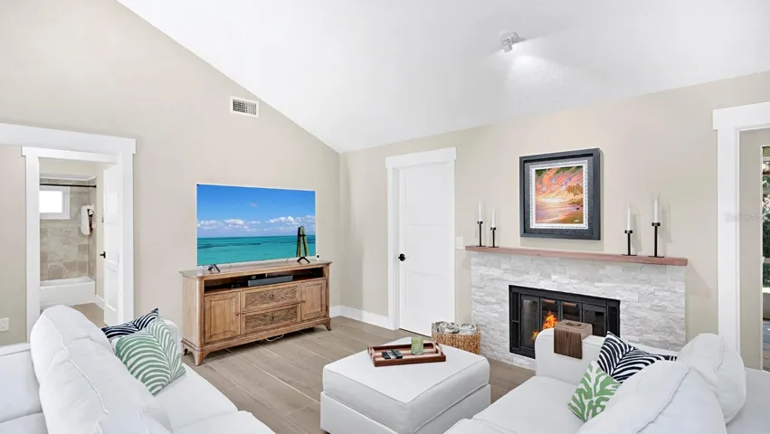 Family Room w/ utility storage room