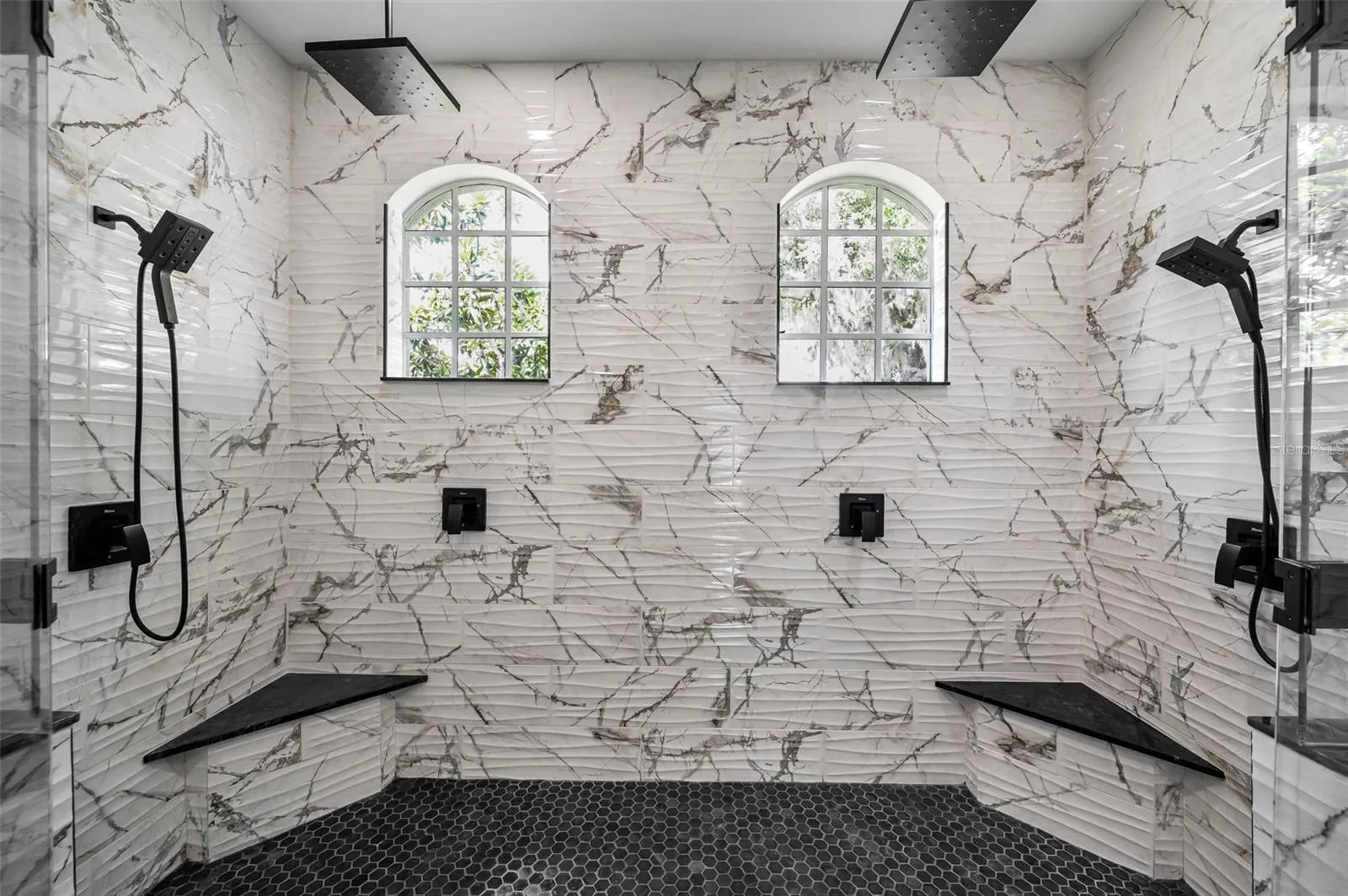 Duel shower heads