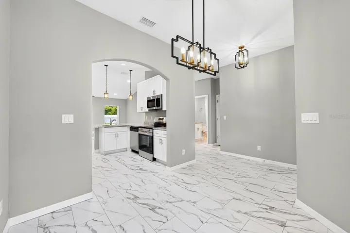 A separate Dining Room welcomes family gatherings and special occasions.
