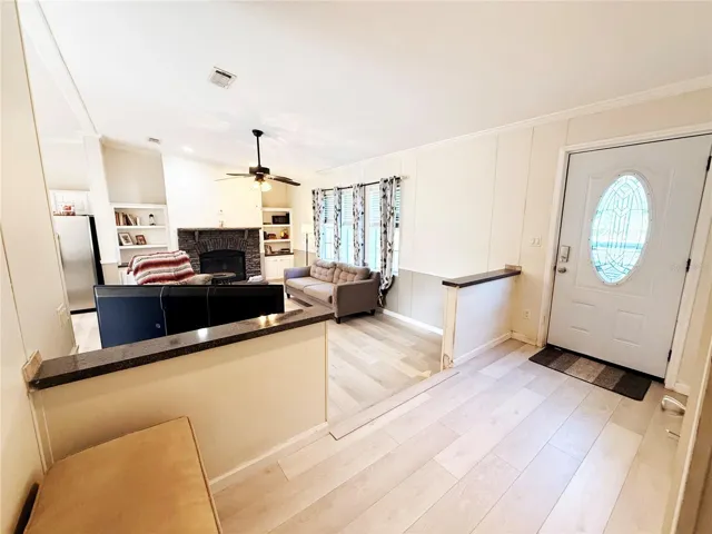 from hall to main living/front door