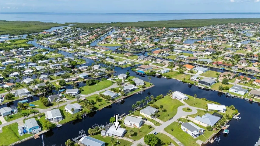 Aerial out to Harbor