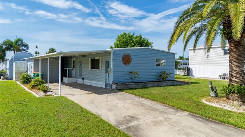 Home, yard, carport