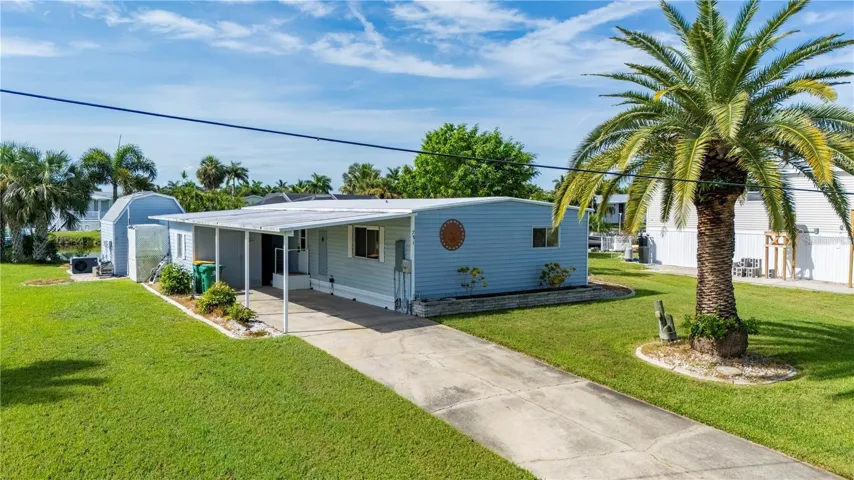 Home, yard, carport