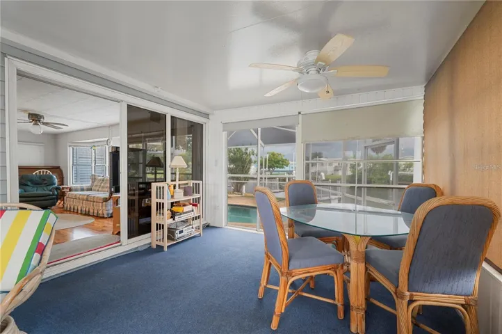 Florida room with pool access