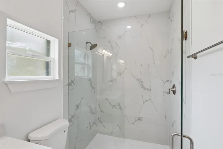 walk in shower in primary
