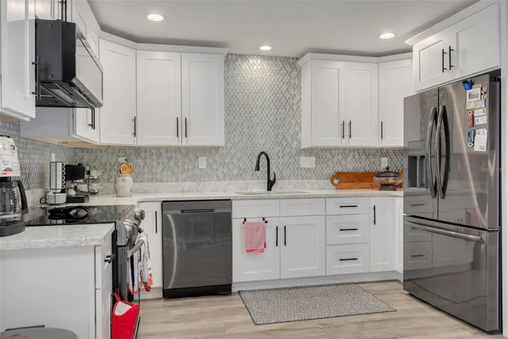 With beautiful black accent fixtures