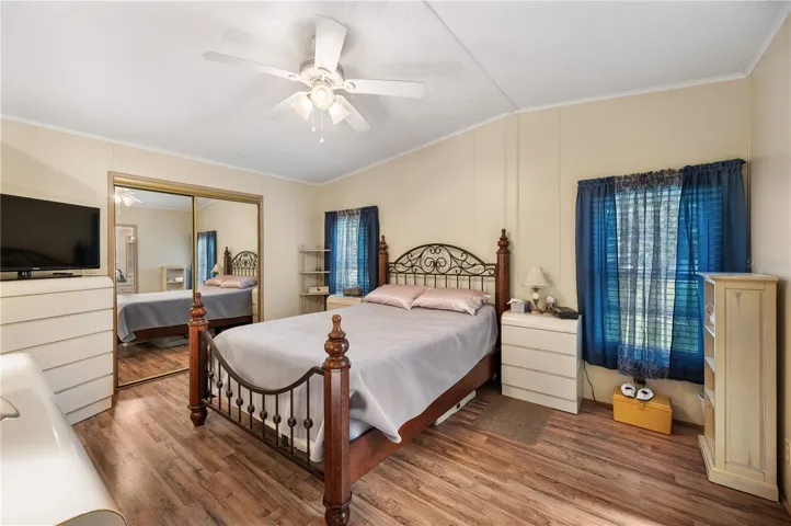 Primary bedroom with walk-in closet