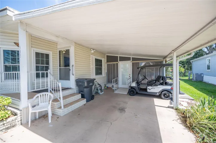 1-car carport and golf cart stays with the property!