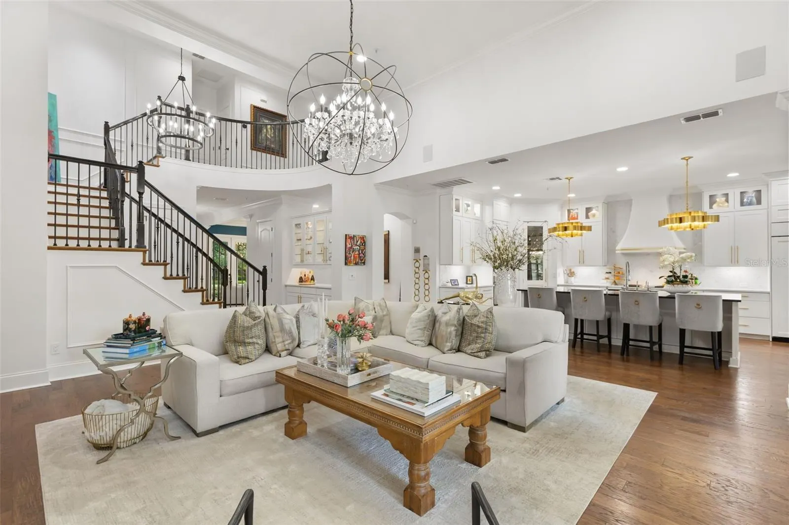 Great room and kitchen