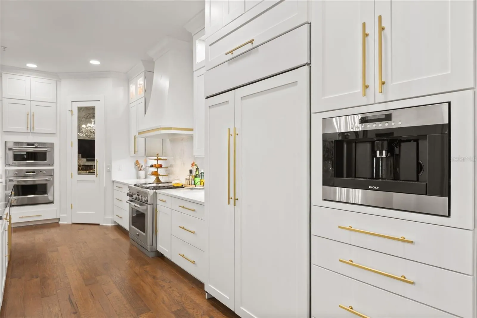 Built in coffee maker and fridge