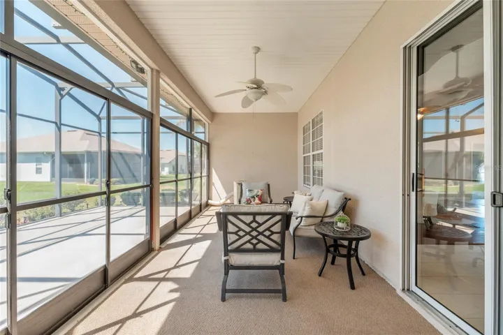 Enclosed Lanai off the bird cage