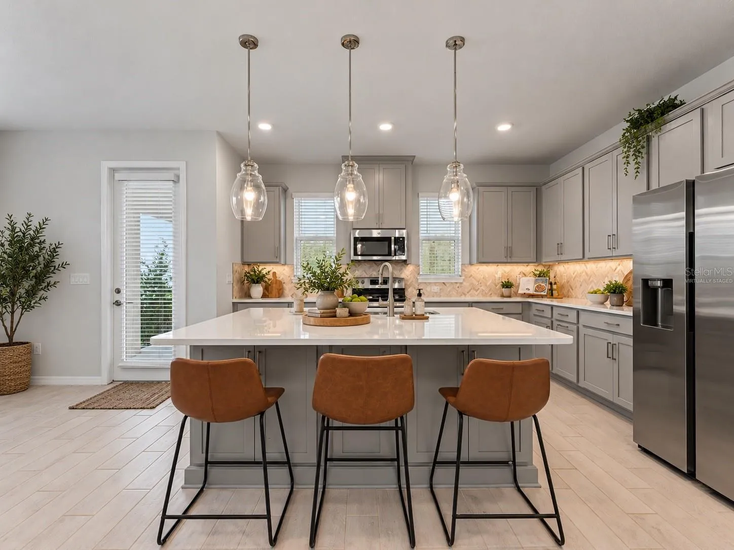 virtually staged kitchen