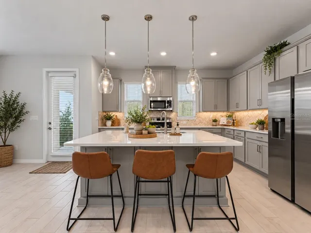 virtually staged kitchen