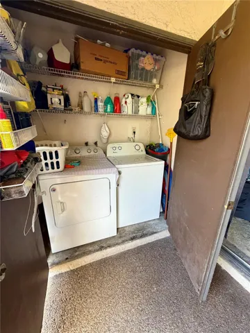 laundry closet on patio