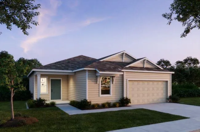 Artist Rendering at Dusk -Actual home has a 3 car garage!
