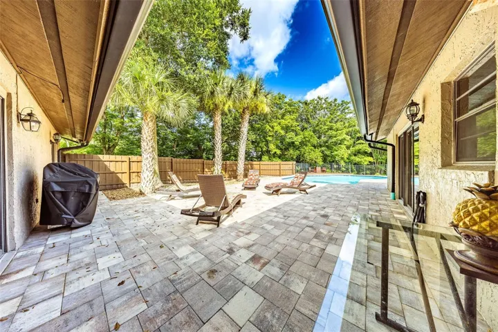 Pavered Deck Area