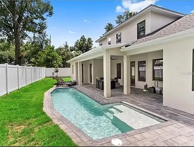 Backyard with pool