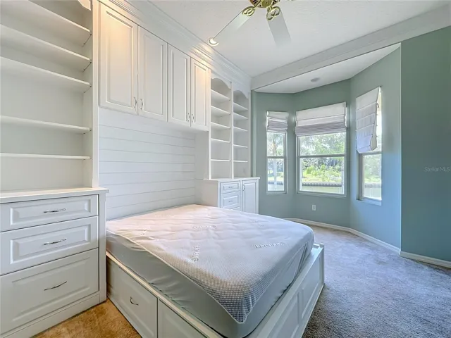 View of Guest Bedroom #1 with Built-Ins